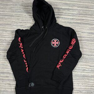 Chrome Hearts Black/ Red Made In Hollywood Zip Up Hoodie Mens Large